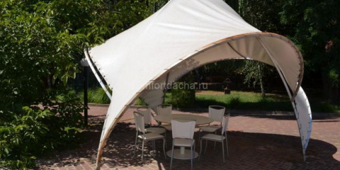 Jak si vyrobit baldachýn v zemi vlastníma rukama pro relaxaci